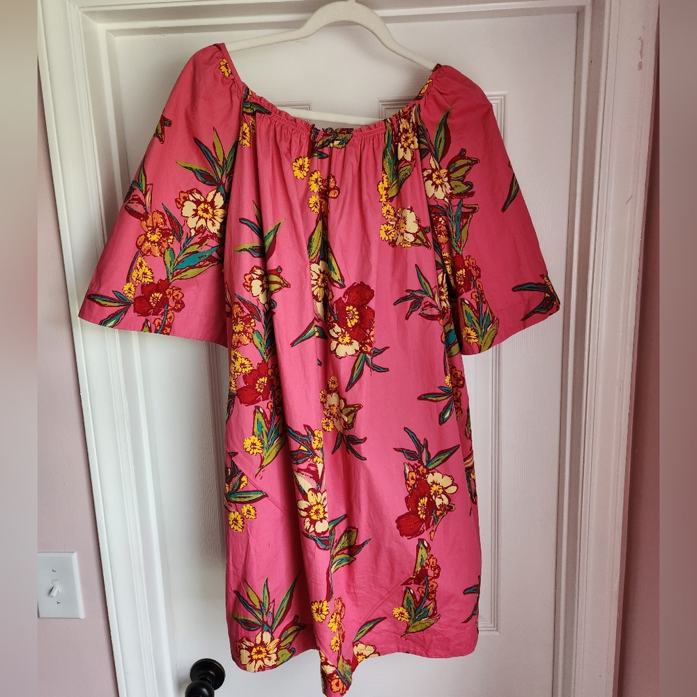 Free People Oversized Pink Floral Dress, Size M